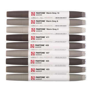 Marqueur double pointe Set Warm Gray 9 pcs - Talens - Rougier et Plé