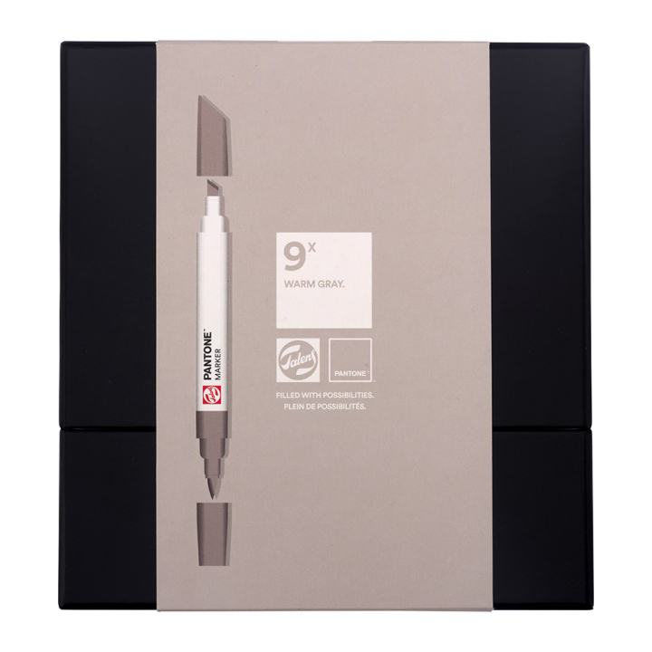 Marqueur double pointe Set Warm Gray 9 pcs - Talens - Rougier et Plé