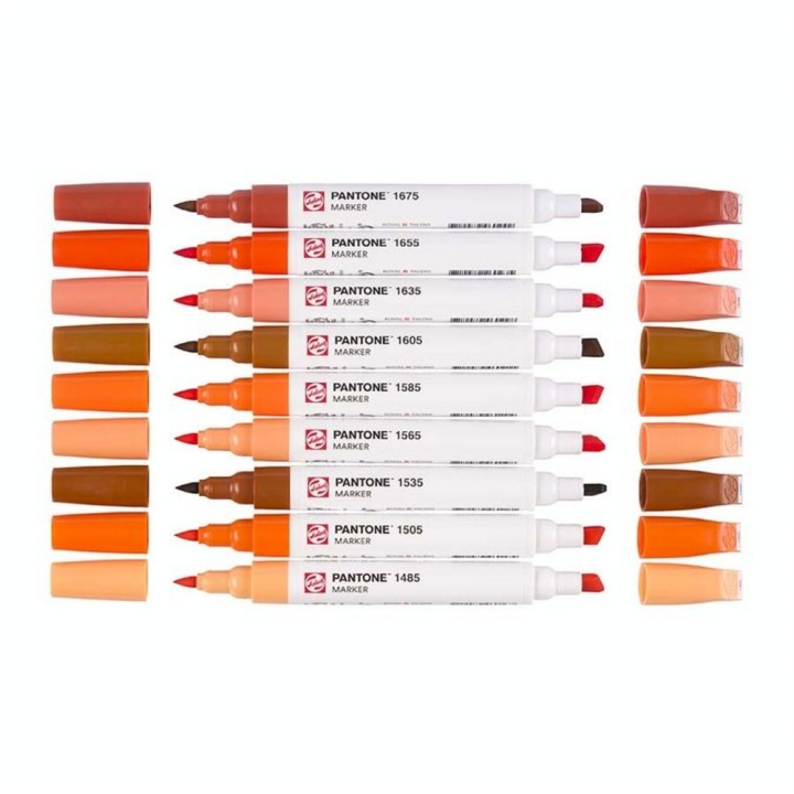 Marqueur double pointe Set Warm Red 9 pcs - Talens - Rougier et Plé