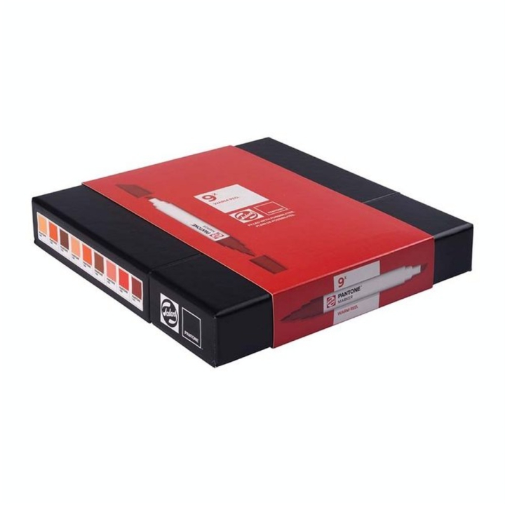 Marqueur double pointe Set Warm Red 9 pcs - Talens - Rougier et Plé