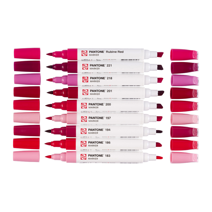 Marqueur double pointe Set Cool Red 9 pcs - Talens - Rougier et Plé