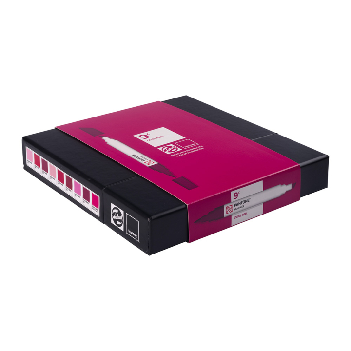 Marqueur double pointe Set Cool Red 9 pcs - Talens - Rougier et Plé