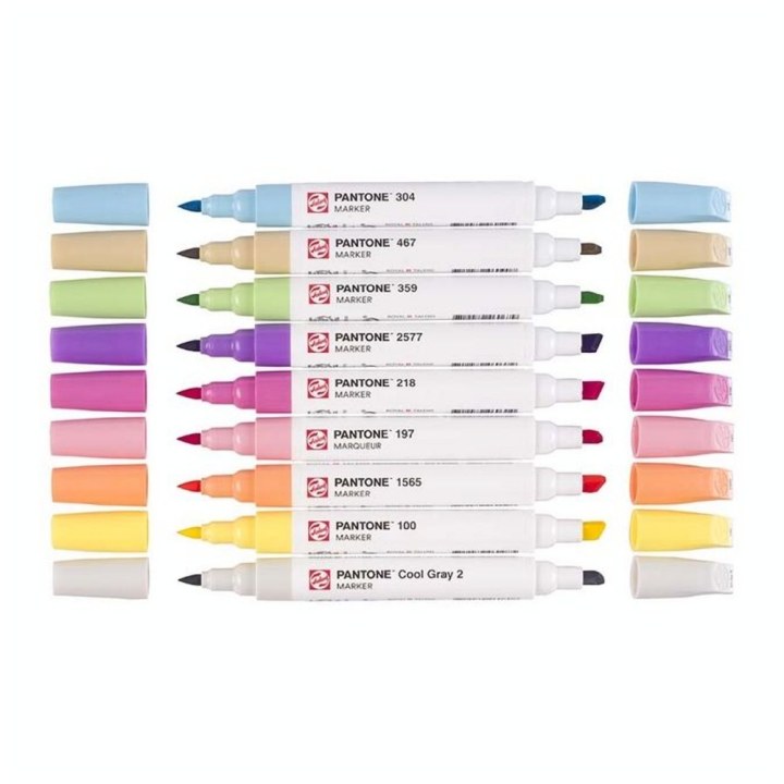 Marqueur double pointe Set Pastel 9 pcs - Talens - Rougier et Plé