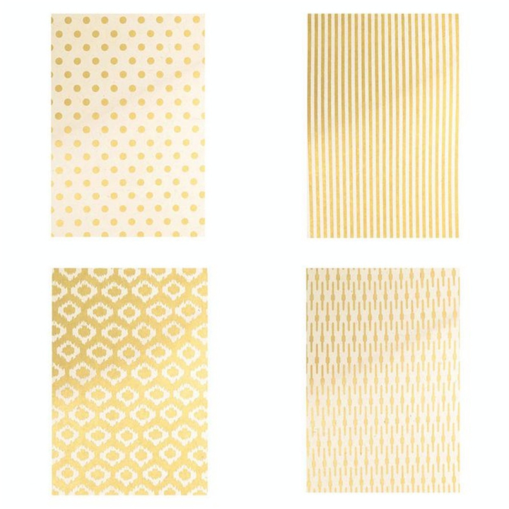 Papier népalais 28 x 21,5 cm 12 pcs Foil Doré - Artemio - Rougier et Plé