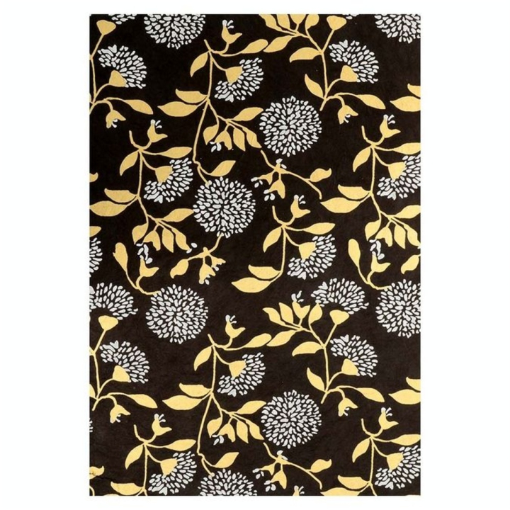 Papier népalais 28 x 21,5 cm 12 pcs Foil Noir Jaune - Artemio - Rougier et Plé