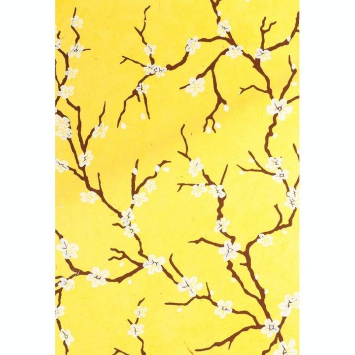 Papier népalais 28 x 21,5 cm 12 pcs Foil Noir Jaune - Artemio - Rougier et Plé