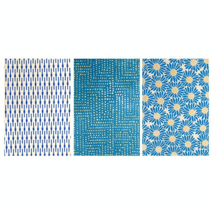 Papier népalais 28 x 21,5 cm 12 pcs Foil Bleu - Artemio - Rougier et Plé