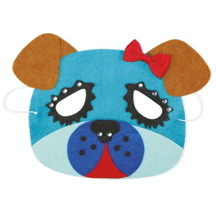 Masque en feutrine Enfant 12 pcs Zèbre Lion Chien - Graine Créative - Rougier et Plé