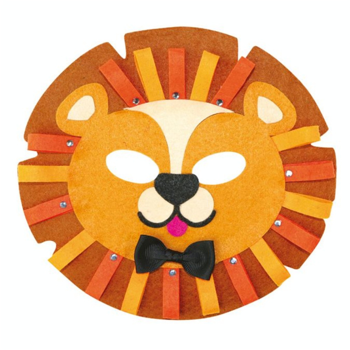 Masque en feutrine Enfant 12 pcs Zèbre Lion Chien - Graine Créative - Rougier et Plé