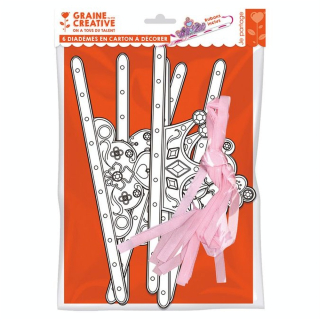 Diadème en carton à décorer Enfant 6 pcs Princesse - Graine Créative - Rougier et Plé