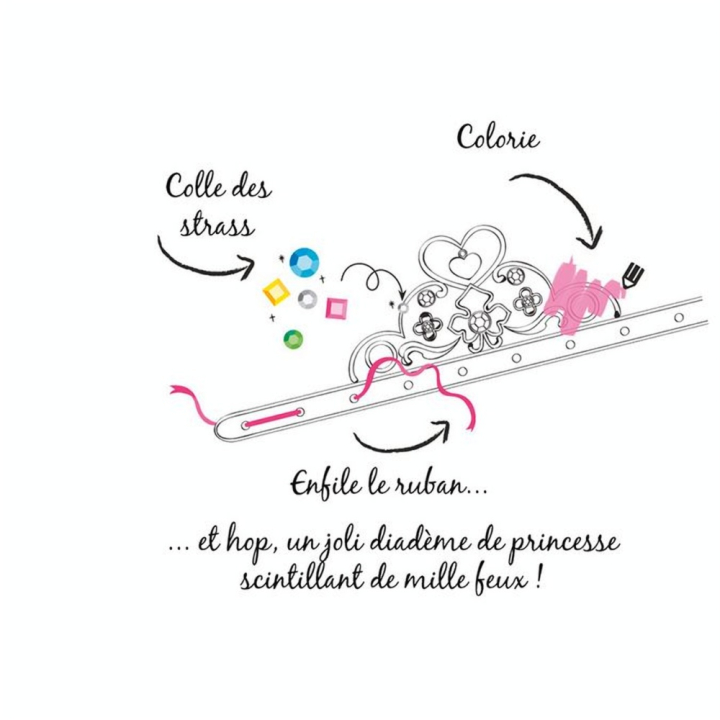 Diadème en carton à décorer Enfant 6 pcs Princesse - Graine Créative - Rougier et Plé