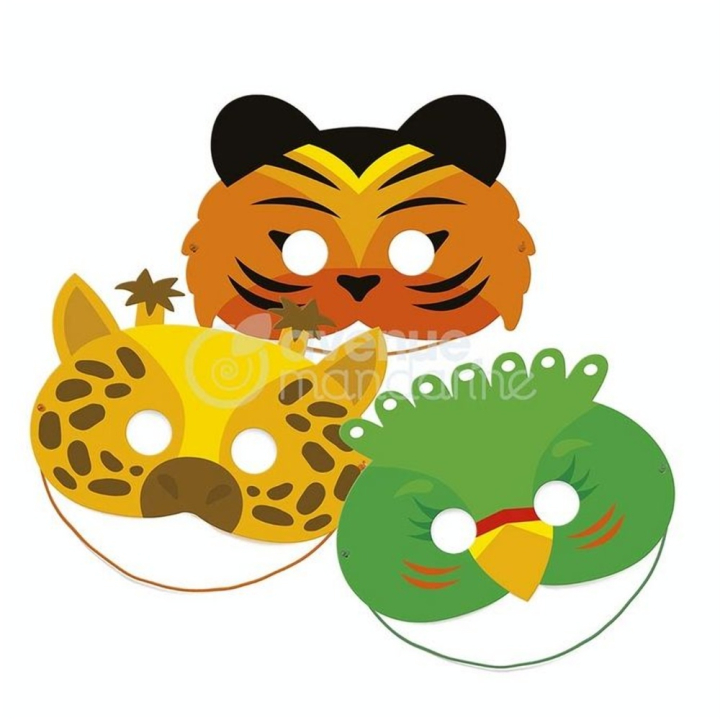 Boîte créative Masques à gratter Animaux de la jungle - Avenue Mandarine - Rougier et Plé