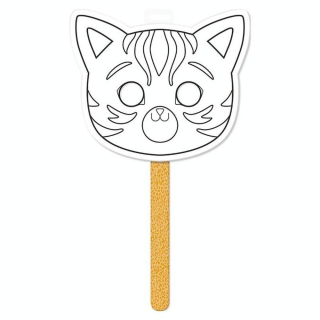 Masque à colorier Graffy Stick Chat - Avenue Mandarine - Rougier et Plé