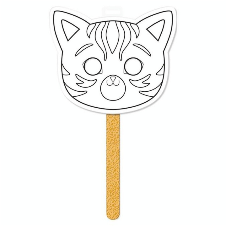 Masque à colorier Graffy Stick Chat - Avenue Mandarine - Rougier et Plé