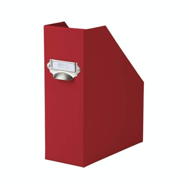 Boîte à pans coupés Porte-étiquette S.O.H.O 31,5 x 26 cm Dos 11,5 cm Rouge - Rössler - Rougier et Plé