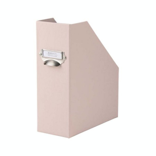 Boîte à pans coupés Porte-étiquette S.O.H.O 31,5 x 26 cm Dos 11,5 cm Rose poudré - Rössler - Rougier et Plé