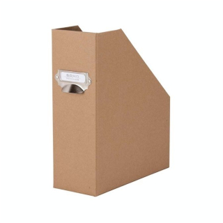 Boîte à pans coupés Porte-étiquette S.O.H.O 31,5 x 26 cm Dos 11,5 cm Kraft - Rössler - Rougier et Plé