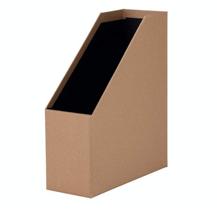 Boîte à pans coupés Porte-étiquette S.O.H.O 31,5 x 26 cm Dos 11,5 cm Kraft - Rössler - Rougier et Plé