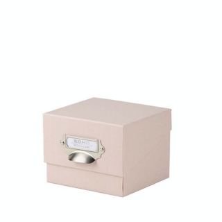 Boîte à photos et cartes A6 S.O.H.O 12,5 x 16,7 x 15,2 cm Rose poudré - Rössler - Rougier et Plé