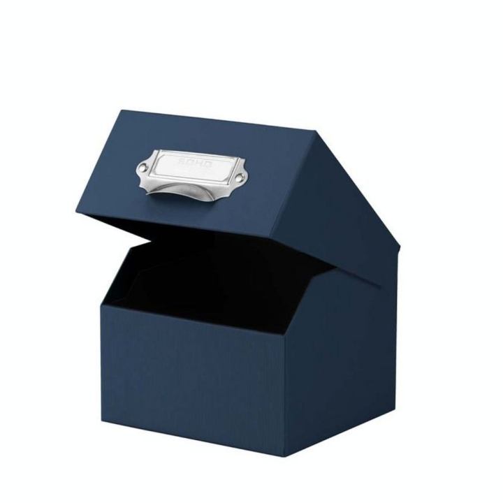 Boîte à photos et cartes A6 S.O.H.O 12,5 x 16,7 x 15,2 cm Bleu marine - Rössler - Rougier et Plé