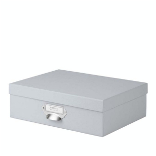 Boîte à couvercle Porte-étiquette S.O.H.O 33,7 x 25,5 x 10,5 cm Gris - Rössler - Rougier et Plé