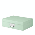 Boîte à couvercle Porte-étiquette S.O.H.O 33,7 x 25,5 x 10,5 cm Vert clair - Rössler - Rougier et Plé