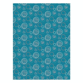 Papier 858 Bulles multicolores fond bleu - Décopatch - Rougier et Plé