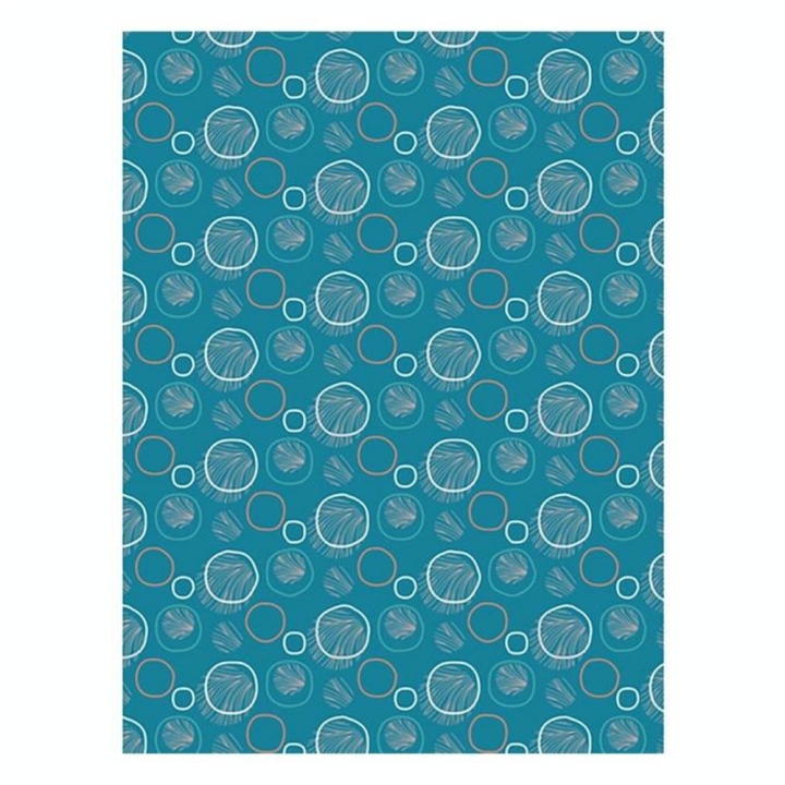 Papier 858 Bulles multicolores fond bleu - Décopatch - Rougier et Plé