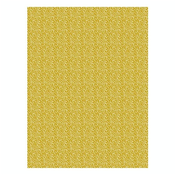 Papier 862 Abstrait pois blanc Fond jaune foncé - Décopatch - Rougier et Plé
