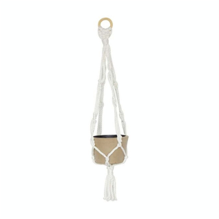 Grande suspension macramé avec cache-pot 12,5 x 12,5 x 57 cm - Décopatch - Rougier et Plé
