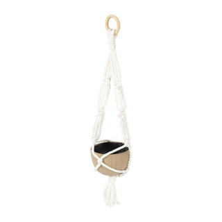 Petite suspension macramé avec cache-pot 11 x 11 x 42 cm - Décopatch - Rougier et Plé