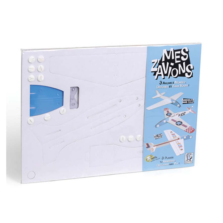 Carton à assembler Mes Z'avions Avions 3 pcs - Aladine - Rougier et Plé