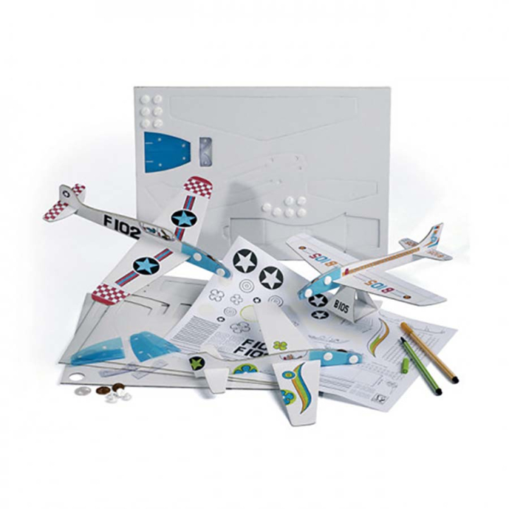 Carton à assembler Mes Z'avions Avions 3 pcs - Aladine - Rougier et Plé