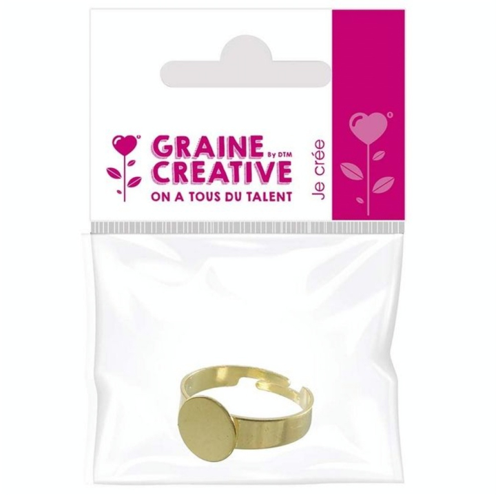 Bague Plateau ø 10 mm Coloris doré - Graine Créative - Rougier et Plé