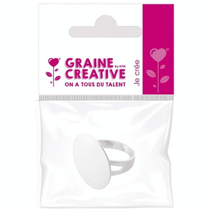 Bague Plateau ø 20 mm Coloris argent - Graine Créative - Rougier et Plé