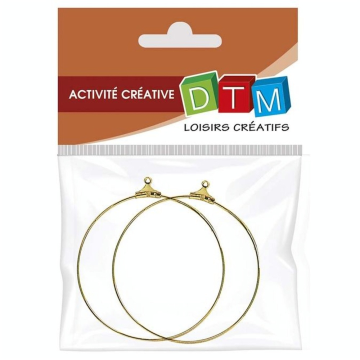 Boucle d'oreille Créole 2 pcs ø 5 cm Coloris or - Graine Créative - Rougier et Plé