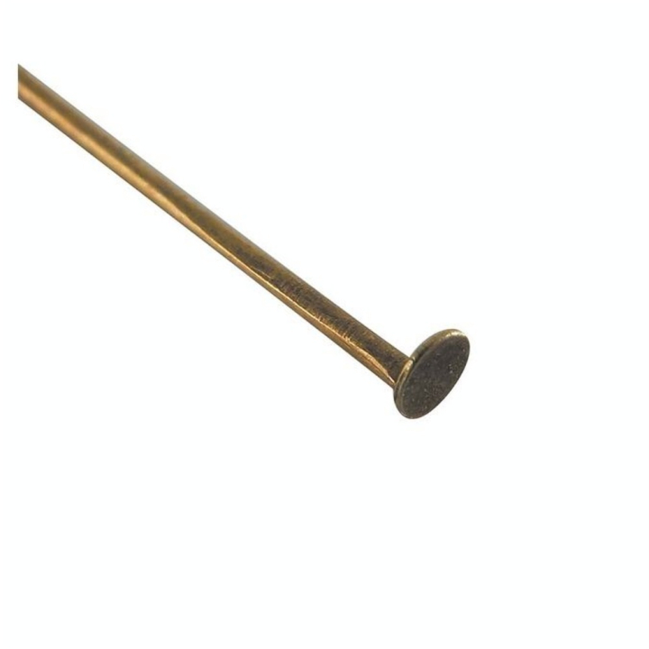 Clou de jonction Tête plate 10 pcs 50 mm Coloris bronze - Graine Créative - Rougier et Plé
