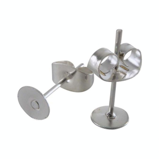 Clou d'oreille 6 pcs 12 mm Coloris argent - Graine Créative - Rougier et Plé