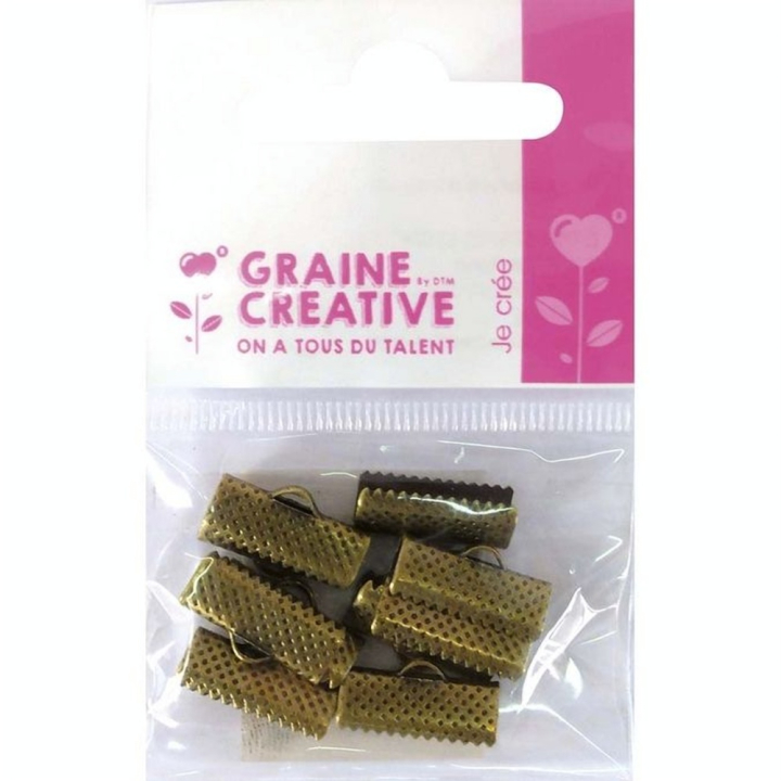 Fermoir Plat 16 x 6 mm 10 pcs Coloris bronze - Graine Créative - Rougier et Plé