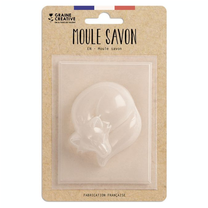 Mini Moule à savon 7 x 6 x 2 cm Renard endormi - Graine Créative - Rougier et Plé