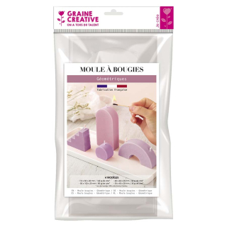 Moule à Bougie 4 pcs Géométrique - Graine Créative - Rougier et Plé