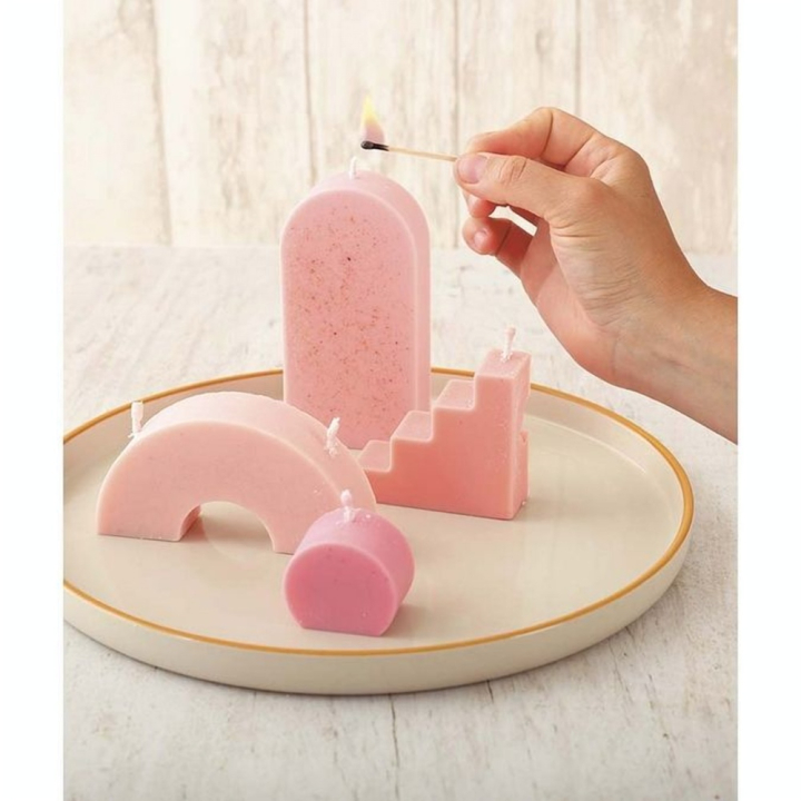 Moule à Bougie 4 pcs Géométrique - Graine Créative - Rougier et Plé