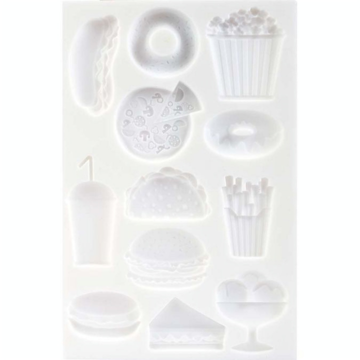 Moule en silicone 20 x 13 cm Junk Food - Graine Créative - Rougier et Plé