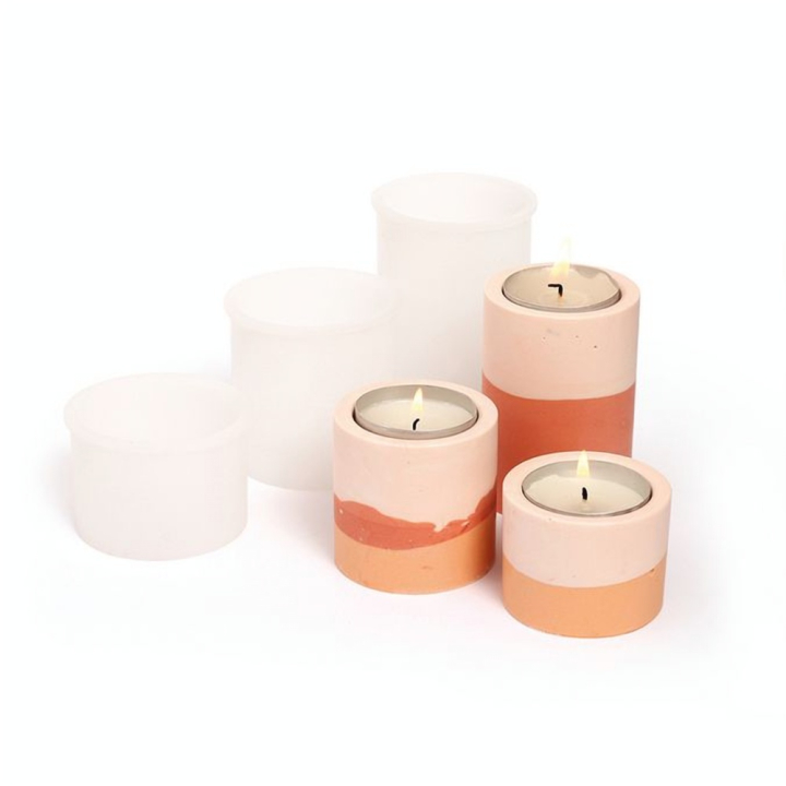 Moule en silicone 3 Porte-bougies - Jesmonite - Rougier et Plé