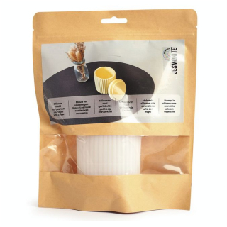 Moule en silicone ø 7,8 cm Pot nervuré + Couvercle - Jesmonite - Rougier et Plé