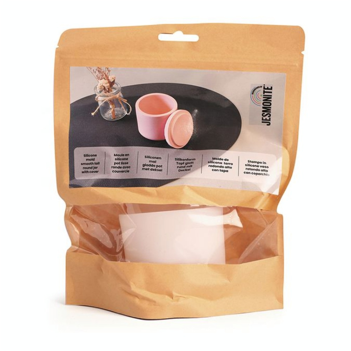 Moule en silicone ø 8 cm Pot lisse + Couvercle - Jesmonite - Rougier et Plé