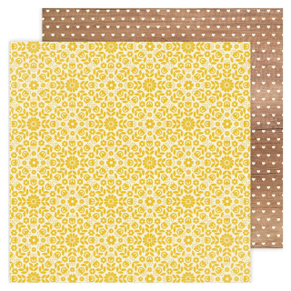 Papier imprimé 30,5 x 30,5 cm 180 g/m² Flower Child - Grandmas Wallpaper - American Crafts - Rougier et Plé