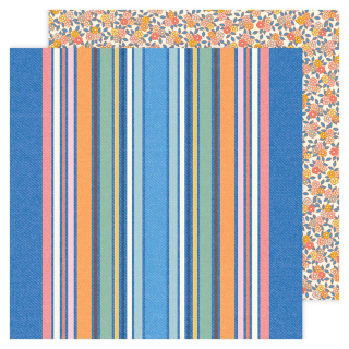 Papier imprimé 30,5 x 30,5 cm 180 g/m² Flower Child - Outta Sight - American Crafts - Rougier et Plé