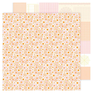 Papier imprimé 30,5 x 30,5 cm 180 g/m² Flower Child - Keeping Tabs - American Crafts - Rougier et Plé