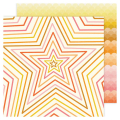 Papier imprimé 30,5 x 30,5 cm 180 g/m² Flower Child - Far Out - American Crafts - Rougier et Plé